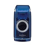 Braun MobileShave M-60 elektrischer Rasierer (vollständig abwaschbarer Rasierapparat, Elektrorasierer für unterwegs) transparent-blau | 1er Pack