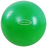 BalanceFrom Anti-Platz- und Rutschfester Gymnastikball Yoga-Ball Fitnessball Geburtsball mit Schnellpumpe, 0,9 kg Kapazität (58-65 cm, L, grün)