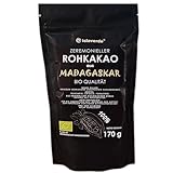 islaverde Zeremonieller BIO Rohkakao 100% aus Premium Kakaobohnen, Feines Pulver, 46% Fett, Zusatzfrei und Zuckerfrei, Nicht Alkalisiert, aus Madagaskar, 170 g