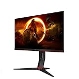 AOC Gaming 24G2SP - 24 Zoll FHD Monitor, 165 Hz, 1 ms, FreeSync Premium (1920x1080, VGA, HDMI, DisplayPort) schwarz/rot