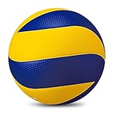 QKFON Beachvolleyball, Soft Touch Volleyballball, Wettkampftraining Volleyball Outdoor Indoor Beach Gym Spielball für Kinder Jugendliche Erwachsene Offiziell