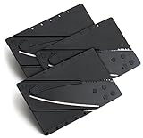 PRECORN Kreditkartenmesser schwarz Faltmesser Klappmesser Camping-Messer Taschenmesser Kreditkarten Messer