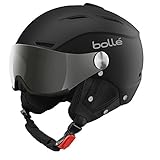 Bollé Backline Visor | 2-in-1 Skihelmit mit elegantem Visier | Einstellbare Belüftung | Abnehmbare Ohrpolster | ABS-Schale | Fleecefutter