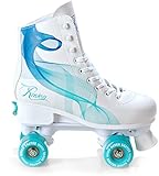 RAVEN Rollschuhe Roller Skates für Kinder Erwachsene Mädchen Damen verstellbar (Serena Navy/Mint, 35-38 (22,5-24cm))