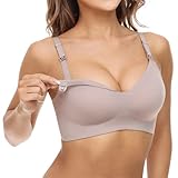 momcozy Still-BH Ohne Bügel, Nahtloser Komfort-Schwangerschafts-BH, Gepolsterte Natürliche Form, Weiche Umstands Schlaf Bralette Seamless