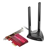 TP-Link Archer TX3000E AX3000 Wi-Fi 6 Bluetooth 5.0 PCIe-Adapter (max 2402 Mbit/s 5 GHz und max 574 Mbit/s 2,4 GHz, Intel Wi-Fi 6 Chipsatz, WPA3-Verschlüsselungsstandard) schwarz