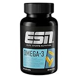 ESN Omega-3, 60 Kapseln, hochdosiertes EPA & DHA, 1200 mg EPA & 900 mg DHA pro Portion - made in Germany