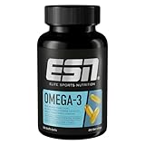 ESN Omega-3, 60 Kapseln, hochdosiertes EPA & DHA, unterstützt Herz, Gehirn & mehr, 1200 mg EPA & 900 mg DHA pro Portion, regelmäßig geprüft - made in Germany