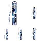 Dr.BEST Original Kurzkopf-Zahnbürste, Mittel (1 Stück), hilft, das Zahnfleisch zu schützen (Packung mit 5)