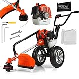 Freischneider mit Verbrennungsrädern DEMON | 2-Takt-Motor | Luftkühlung | 1,9 PS | Drehzahl max. 9500 U/min | Schnittbereich des Fadens 42 cm