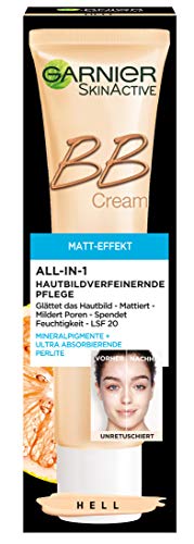 Garnier BB Cream Miracle Skin Perfector / getönte Tagescreme 5 in 1 mit Matt-Effekt, Ölfrei / Farbe: Hell / für fettige und Mischhaut, 1er Pack - 40 ml