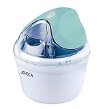 JOCCA - Eismaschine mit Gefrierbehälter | Maschine zur Herstellung von Eis, Sorbets und Granitas in 20 Minuten | Fassungsvermögen von 0,9 Litern | Hausgemachtes Eis | Einfach zu bedienen