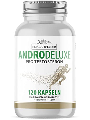 Herbes D'elixir | ANDROdeluxe pro testosteron | 120 kapseln | Maca + L-Arginin |