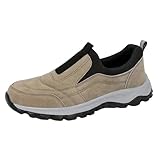 Freizeitschuhe Herren Winter Sportschuhe Weich Leicht Atmungsaktiv Sneaker ohne schnürsenkel Schlupfschuhe Rubber Sohle Fitnessschuhe Minimalistische Outdoorschuhe Gemütlich Walkingschuhe