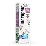 Biorepair, Zahnpasta Kids 0-6 Jahre Trauben, Zahnpasta für Kinder, ohne Fluorid Geschmack Trauben, Antikaria, für gesundes Zahnfleisch, Format 50 ml