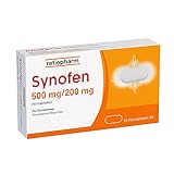 Synofen von ratiopharm: schnell, stark und gut verträglich gegen Schmerzen – mit der Wirkstoffkombination aus Paracetamol und Ibuprofen, 20 Filmtabletten (20)