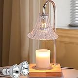 WDEC Kerzenwärmer Lampe, Mit 2 Glühbirnen, Duftlampe Mit Timer Und Dimmer, Vintage-Kerzenwärmer Für Duftkerzen Im Glas, Kerzenwärmer Lampe, Zuhauseduftlampe Elektrisch Home Decors, Candle Warmer