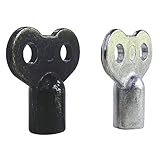 SOMATHERM FOR YOU, Entlüftungsschlüssel Metall - 2 Stück, Vierkant 4 und 5 mm, für Ablasshahn und Heizkörperentlüfter, Praktische Werkzeuge für Heimwerker