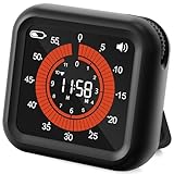 MeesMeek Digitaler visueller Timer - Max 11H 59M wiederaufladbarer Countdown-Timer mit VA-Display, klare Ziffern, einstellbare Lautstärke und Helligkeit, magnetischer digitaler Timer (Schwarz)