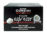 Caffè Corsini - 150 Kaffeepads Espresso, Stark und Intensiv, Biologisch Abbaubares Papier, 1kg