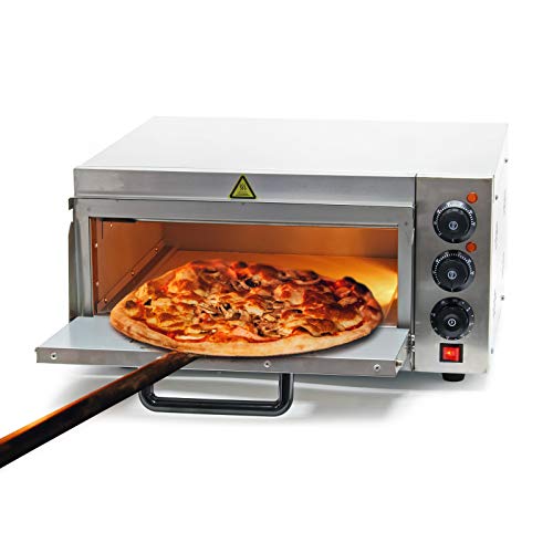 Wiltec Pizza-Backofen 2000W mit Schamottstein für Pizza wie aus dem Steinofen Pizzaofen Backofen Gastro