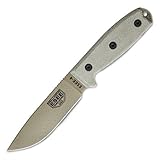 ESEE - Randall's Adventure Unisex – Erwachsene ESEE, Outdoormesser | Klingenlänge: 11, 43 cm, Griff: Micarta, Model 4, Dark Earth, normal