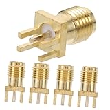 ROMISBABA 5 Stück Teiliges Sma Pcb Edge Mount Lötadapter Präzisions Koaxialstecker für Kommunikations und Rundfunkgeräte Stabile Verbindung Montagehöhe Vielseitig Einsetzbar
