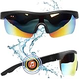 Soundeus® Sonnenbrille mit Lautsprecher - Sonnenbrille Bluetooth Brille - UV 400 Wasserdichtigkeit - Sport Sonnenbrille Smart Brille - Smart Glasses Sunglasses - Music&Calls Audio Glasses