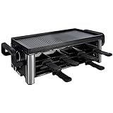 GUTFELS 13-Pfännchen-Raclette RACLETTE 4030 | Raclette Grill 8 Personen | 2100 W | Antihaftbeschichtung | Stufenlose Regulierung | Pizza-Pfännchen