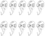 DEANKEJI 6-Pack Saugnäpfe mit Haken, Saugnapf mit Einer Tragfähigkeit von 5kg, 4,5 cm Saugnapf Haken Eignet sich für Duschen, Badezimmer, Küchen, Fenster