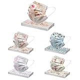 LULUJI Einweg-Mund-Nasen-Schutz, Multicolored, Geblümt, 99 Stück (1er Pack), Unisex, für Erwachsene