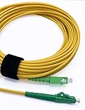 Elfcam® - 15m LWL Glasfaser-Kabel SC/APC auf LC/APC Stecker, Simplex 9/125μm Patchkabel, Lichtwellenleiter LSZH, 15 Meter