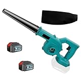 Neue Upgrades Akku-Laubsauger ，mit 2 5500mAh Batterien und Ladegerät, Kompatibel mit Makita akku 18V, Elektrischer Laubsauger/Laubbläser mit Blas und Saugset, 18v Akku-Laubbläser Set