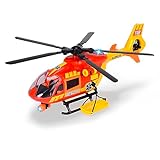 Dickie Toys - Rettungs-Hubschrauber Airbus H145 (36 cm) - Spielzeug-Helikopter mit Aufzieh-Propeller, Licht, Sound & Zubehör - Kinderspielzeug ab 3 Jahre
