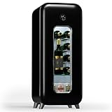 Klarstein Freistehender Weinkühlschrank 1 Zone, Getränkekühlschrank Klein, Kleiner Weinschrank, Wein-Kühlschrank Klein mit Glastür, Indoor/Outdoor Flaschenkühlschrank, Wine Fridge, 15 Flaschen