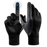 FanVince Thermo-Handschuhe, leicht, warm, für Damen, Größe S, Schwarz / Grau