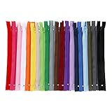JIHUOO 20 Stück 30 cm Bunte Reißverschlüsse Nylon Spiralreißverschlüsse Reissverschluss Näh Reißverschlüsse Reißverschluss Zipper für Schneiderarbeiten Kleidung Taschen