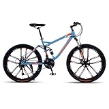 Mountainbike 26-Zoll-Carbonstahl 27-Gang 10-Laufrad Cross Country Jugend Erwachsene Light Bike B,24-inch 27-Speed