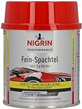 NIGRIN Performance Fein-Spachtel, härtet ohne Rissbildung, glättet Kratzer und Unebenheiten, 245 g inkl. 5 g Härter