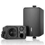 Inwa Outdoor Bluetooth Lautsprecher, Aktiv/Passive Wandhalterung 200W Lautsprecher, IPX5 wasserdichte, Drahtlose, Stereo, Aux, für Innen, Außen(Paar, MZ650, 1 Fernbedienung & AC/DC Adapter, RMS 20W)