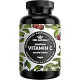 Natürliches Vitamin C - Aus der Acerola Superfrucht - 180 vegane Kapseln im 6 Monatsvorrat - Ohne unerwünschte Zusätze - Laborgeprüft, vegan und in Deutschland produziert