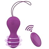 Qoosea Liebeskugeln Bullet Vibratoren Sex Vibrationseier mit 10 Einstellbaren Vibrationsmodi, Beckenbodentrainer Erotik Sexspielzeug Liebeskugeln Vibratoren Wasserfester USB für Frauen (Lila)