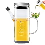 Dosierflasche für Öl, für Küche, Ölspender für Küche, 0,55 l, wiederverwendbar, für den Innen- und Außenbereich, Grill, Camping, Restaurant