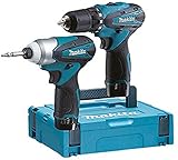 ENSEMBLE DE 2 MACHINES MAKITA 10,8 V LI-ION 1,3 AH (DF330D + TD090D) - LCT204J