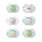 Tommee Tippee Lustige Schnuller, orthopädisch, symmetrisch, Silikon, BPA-frei, 18 – 36 Monate, 6 Stück
