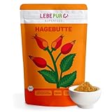 Lebepur BIO Hagebuttenpulver 1kg | aus biologischer Landwirtschaft | Rohkostqualität | 100% Hagebutten Pulver | Vitamin-C-Quelle | rückstandskontrolliert | glutenfrei und laktosefrei | laborgeprüft