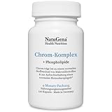 NautuGena Chrom-Komplex/Chrom-Picolinate, Chrom-III-Chlorid & Phospholipide/ 120 Kapseln (4 Monats-Packung)