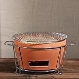 Holzkohleofen aus Ton, multifunktionaler Keramik-Grillofen, tragbarer Keramikgrill, Tischgrill für Zuhause, Picknick, Camping, Teezubereitung und Kochen im Freien (eine Farbe, 30,5 x 23 cm)