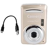 Digitalkamera, 5MP 720p 30fps 16 x 2,4 Zoll LCD Display Tragbarer Outdoor Zoom HD Digitale Videokamera Camcorder für Kinder (Gold)