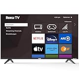 RCA Fernseher 43 Zoll (108 cm) Smart TV mit WLAN, UHD 4K, Roku TV, Triple Tuner DVB-C/S/S2/T/T2, HDR10 HLG, RK43UN1, 2024 (Nur für Deutschland)